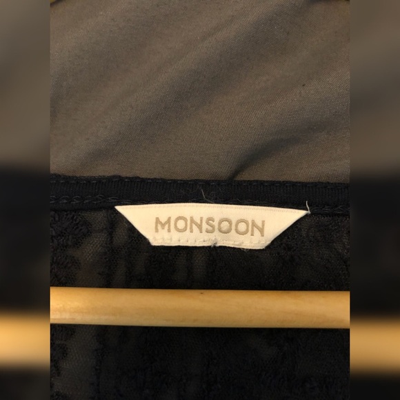 ✨MONSOON NAVY BLUE TRANSPARENT KNIT DRESS - Picture 3 of 5